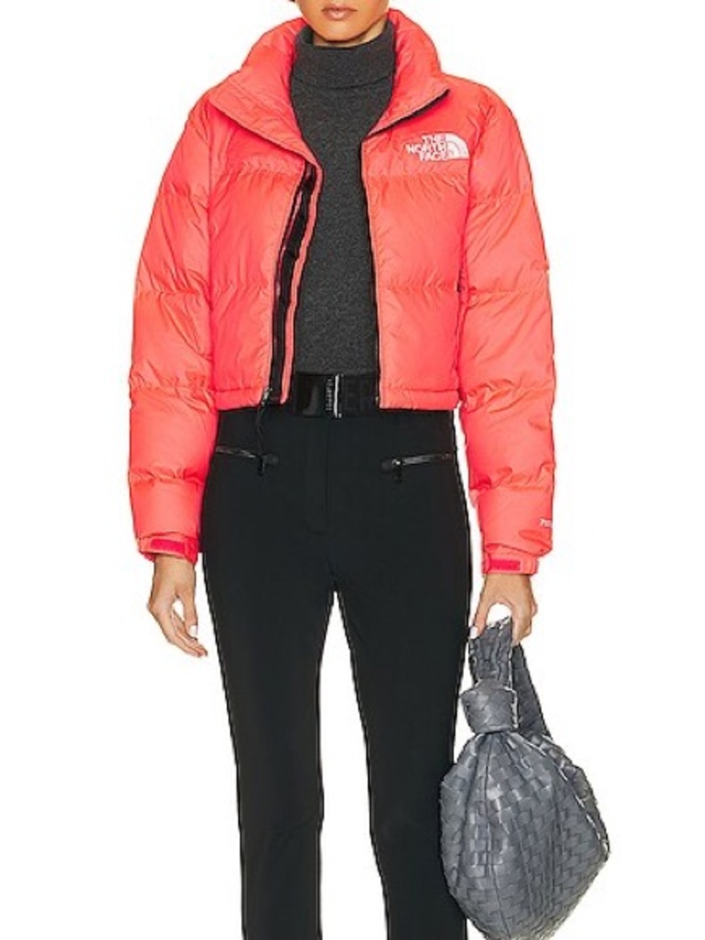 The North Face Nuptse Coral Hot Pink Puffer Jacket - Picture 3 of 12